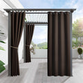 Ryb Home Blackout Curtains Outdoor 1 Panel, Wide 52 X Long 95 Inch, Brown
