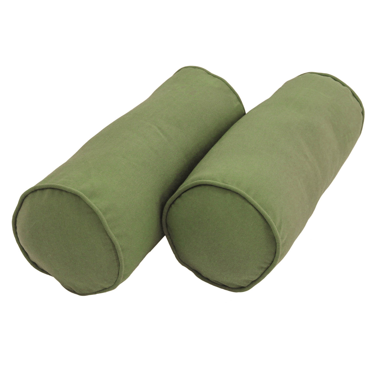 Blazing Needles Corded Twill Bolster Pillows (Set of 2), 20&quot; x 8&quot;, Sage, 2 Count