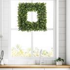 Pure Garden Artificial Boxwood Wreath For Spring, Summer, Winter, Or Fall, 16.5-Inch, Green