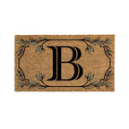 Evergreen Monogram Coir Doormat | Letter B | Front Door Mat For Outdoor Indoor Entrance | 28X16 Inches | Non-Slip Backing Doorwa