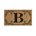 Evergreen Monogram Coir Doormat | Letter D | Front Door Mat For Outdoor Indoor Entrance | 28X16 Inches | Non-Slip Backing Doorwa