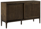 Crosley Furniture Asher Mid-Century Modern Sideboard Buffet Cabinet with Storage, Living Room Credenza, Dark Brown