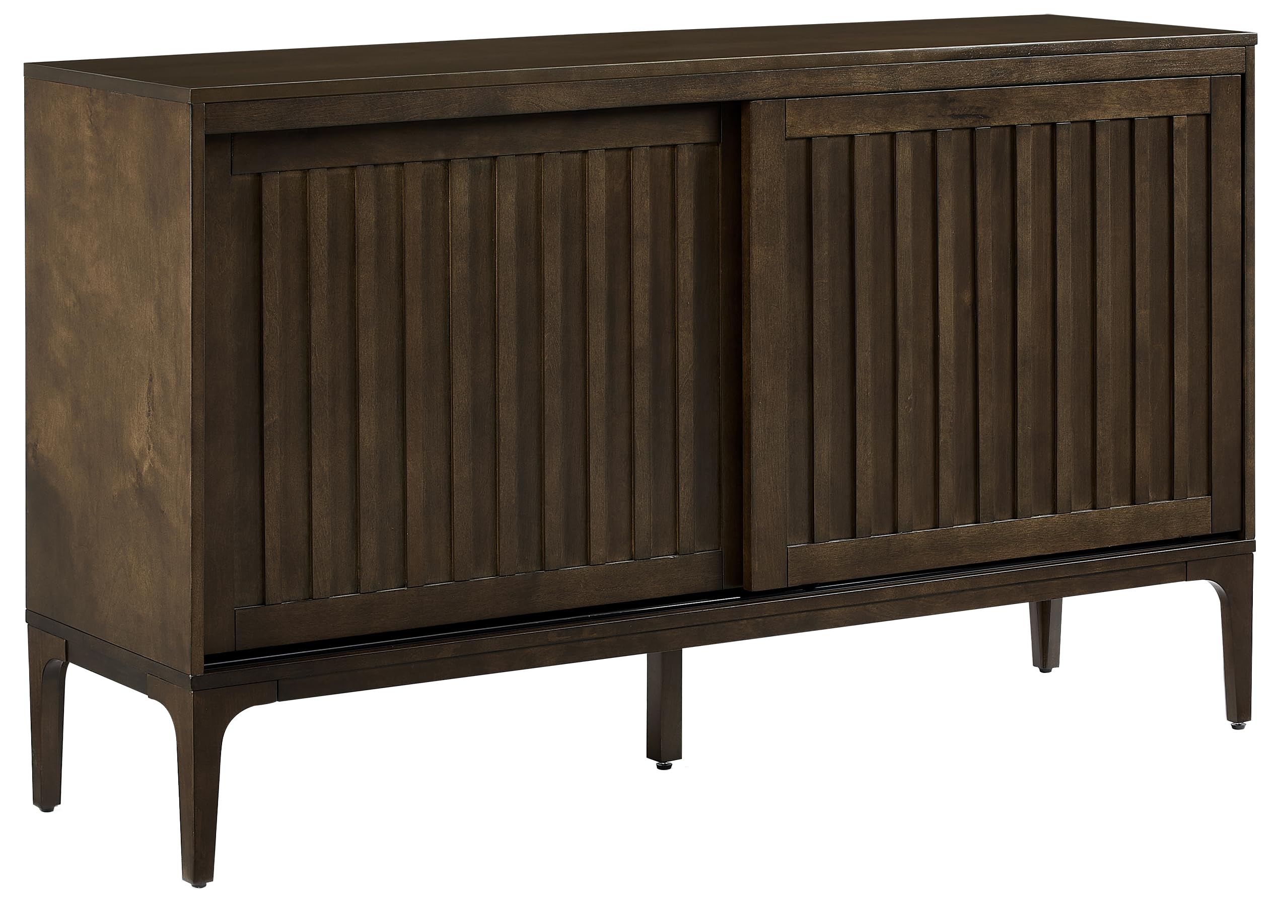Crosley Furniture Asher Mid-Century Modern Sideboard Buffet Cabinet with Storage, Living Room Credenza, Dark Brown