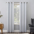 Sun Zero Easton Energy Saving Blackout Grommet Curtain Panel, 40' X 54', Dove White