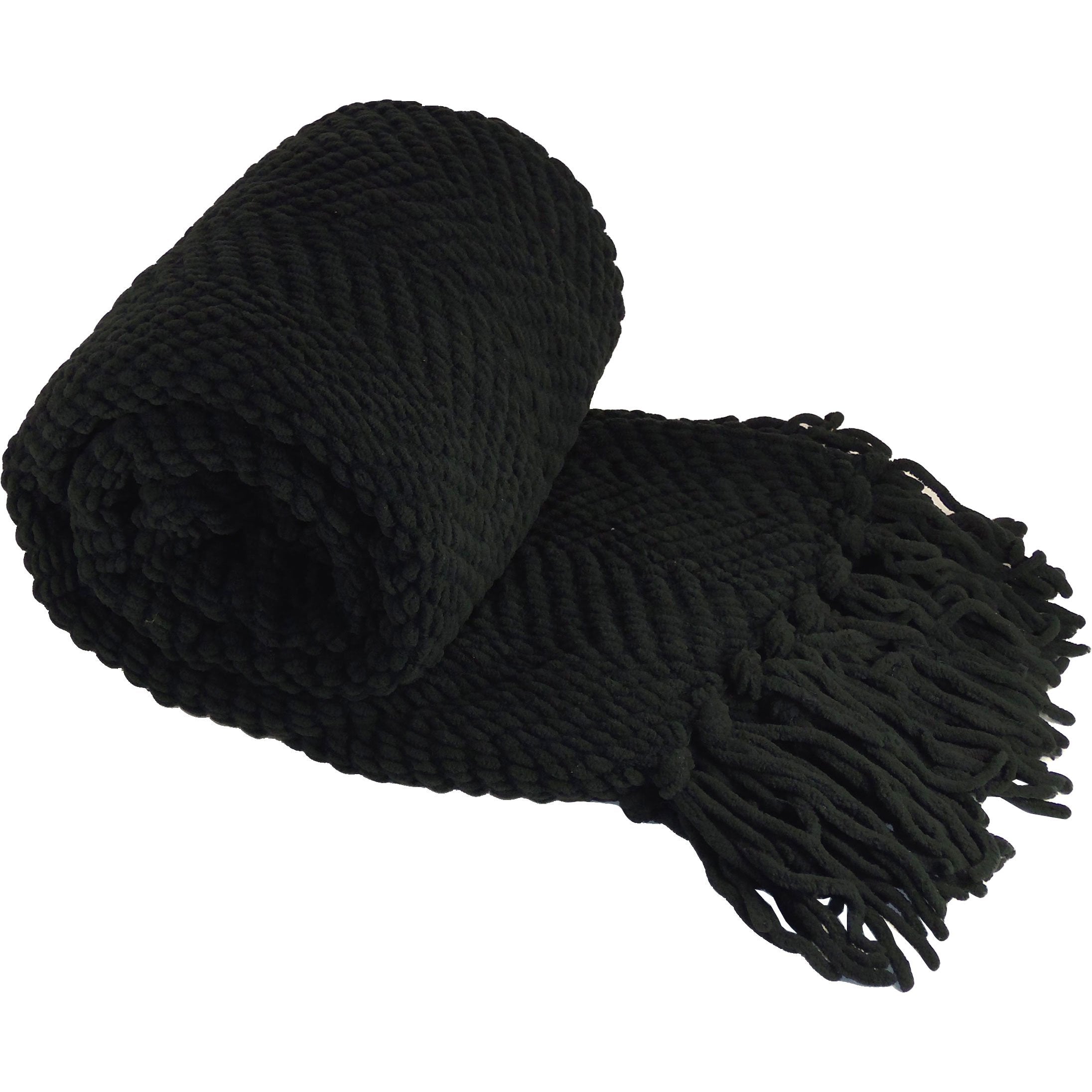 Home Soft Things Black Throw Blanket Knitted Tweed Throw 60 x 80, Raven, Super Soft Cozy Warm Comfortable Breathable Throw f