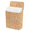 Felthrith Wicker Trash Can,3 Gallon Bathroom Trash Can with Lid