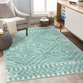 Wonnitar Moroccan Sage Green Area Rugs 5x7, Washable Rugs Non-Slip Soft Large Rug for Bedroom, Non-Shedding Farmhouse Stain Resi