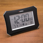 Lorell Lcd Wall/Alarm Clock, 10-1/4-Inch Lunar, Silver/Black