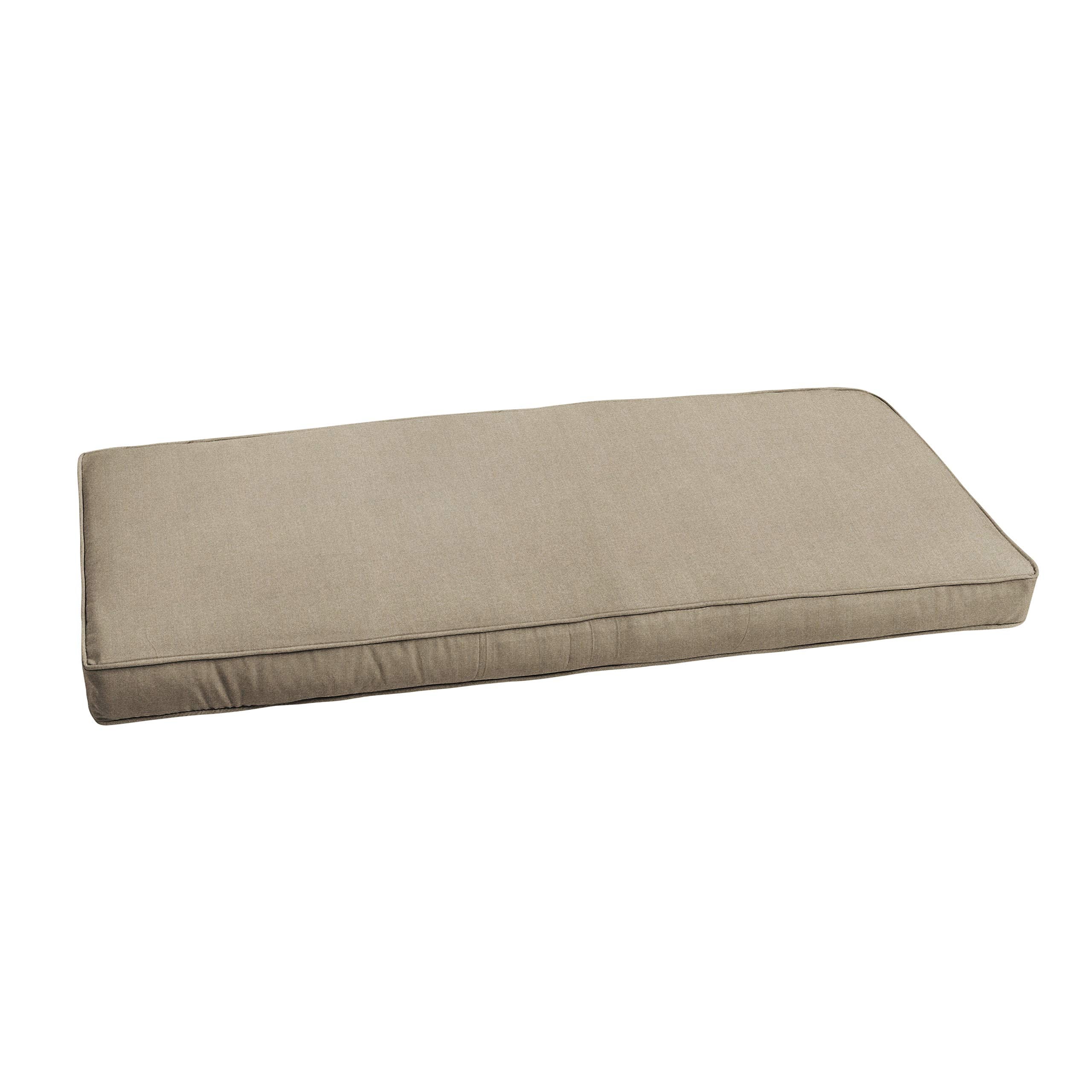 Sorra Home Cbench-Sb Indoor/Outdoor Bench Cushion-Bristol, 1 Count (Pack Of 1), Sunbrella-Canvas Taupe