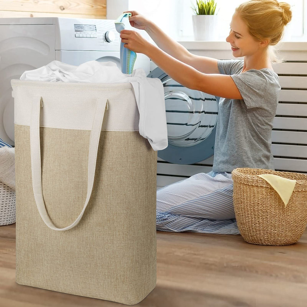 Laundry Hampers Tall Slim Laundry Baskets Thin Foldable Clothes Hamper Narrow Hamper For Laundry Storage Organizer Collapsible H