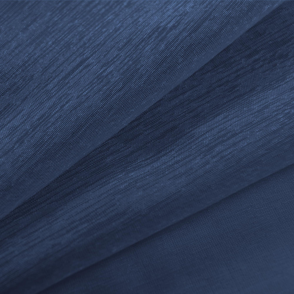 Koufall Sheer Curtains 90 Inches Long,Grommet 90 Inch Curtains Length 2 Panels Set,Navy Blue