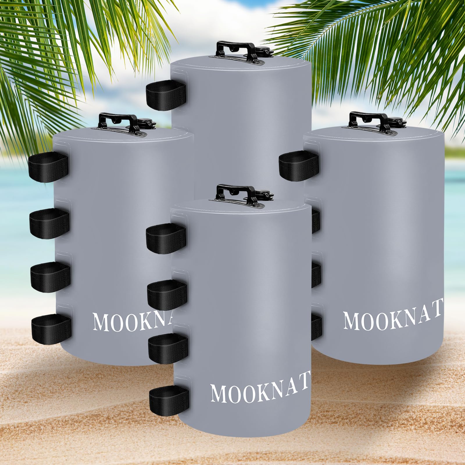 Mooknat Canopy Water Weight Bag,176 Lbs Water Tent Weights Set Of 4 Leg Weights For Pop Up Canopy,Canopies,Tent,Gazebo,Gray