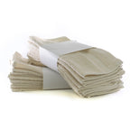 BC BARE COTTON Eco Cotton Washcloths - Cam Border - Beige - Set of 24