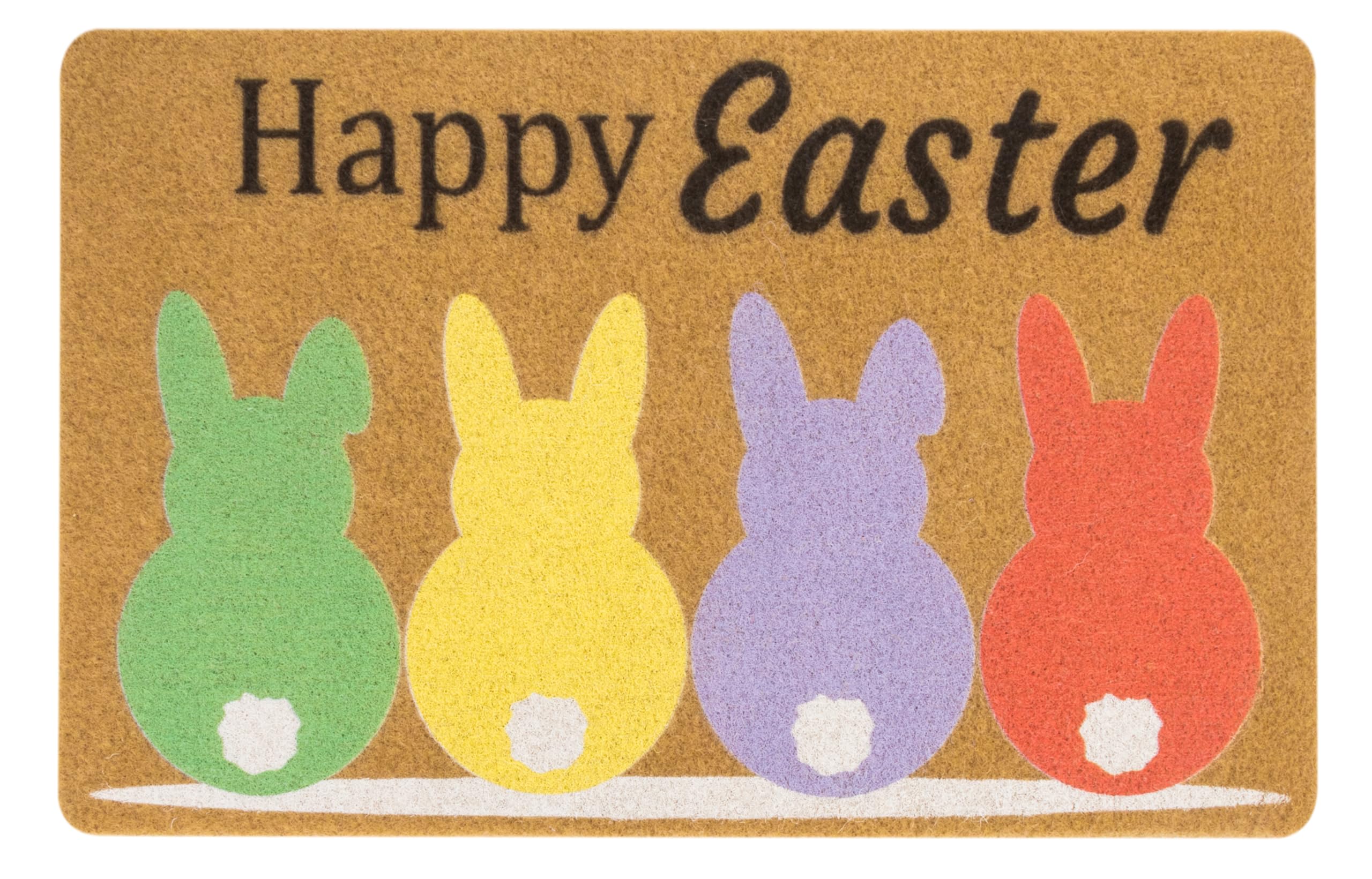 Mealah Happy Easter Weclome Doormat Outdoor-Entrance - Easter Bunny-Non-Slip-Spring Porch Home Front Decor Door-Mats 17x29 Inch