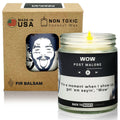 Back to Basics Candles | Wow - 9oz Soy Wax Fir Balsam Scented Candle for Home Decor, Birthday Gifts for Women, Men, Best Friend 
