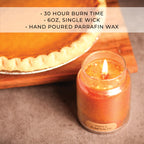 A Cheerful Giver - Papa'S Pumpkin Pie Baby Scented Glass Jar Candle (6Oz) With Lid & True To Life Fragrance Made In Usa