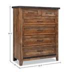 Intercon Taos Standard Chest with 6 Drawers, Canyon Brown Dresser