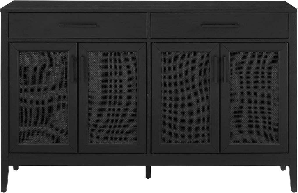 Crosley Furniture Milo Modern Sideboard Buffet Cabinet with Storage Cabinets and Drawers, Kitchen, Dining, Black
