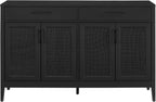 Crosley Furniture Milo Modern Sideboard Buffet Cabinet with Storage Cabinets and Drawers, Kitchen, Dining, Black