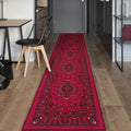 Antep Rugs Alfombras Oriental Traditional 2x10 Non-Skid (Non-Slip) Low Profile Pile Rubber Backing Indoor Runner Rugs (Pink, 2 