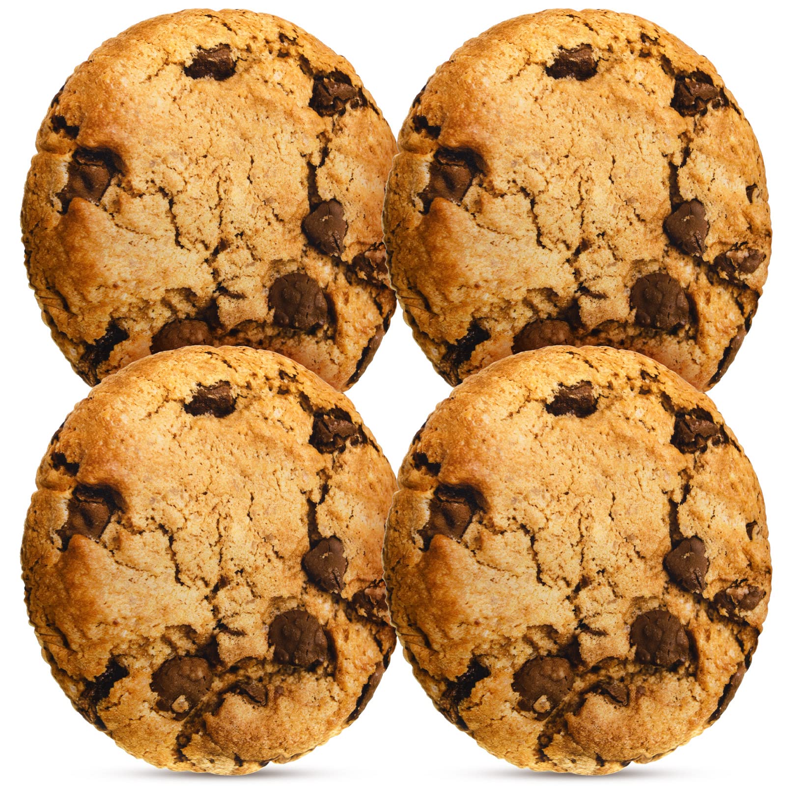 Unittype 4 Pcs Valentine Gifts Chocolate Chip Cookie Pillows 13.4 Inch Plush Cookie Pillows 3D Digital Print Decorative Realisti