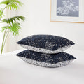 Southshore Fine Living, Inc. Floral Blue Pillow Covers 26X26 Inch Set Of 2, Euro Sham Covers, Quilted Pillow Shams 26X26 To Matc