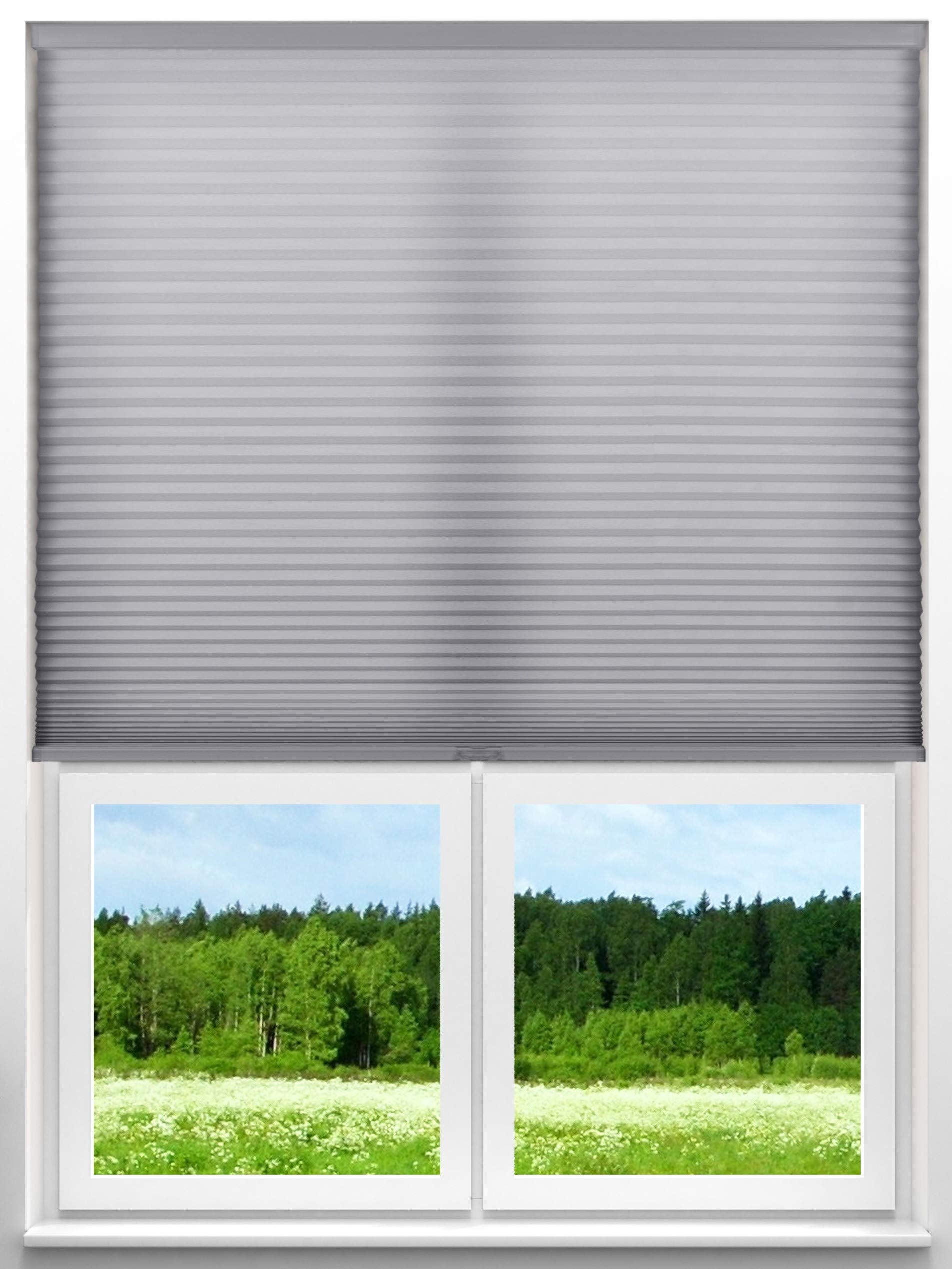 Arlo Blinds Single Cell Light Filtering Cordless Cellular Shades, Color: Grey, Size: 41'' W X 60'' H