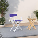 Casual Home 200-01/021-41 Director Chair 18" - Classic Height Whiteframe/Purple Canvas