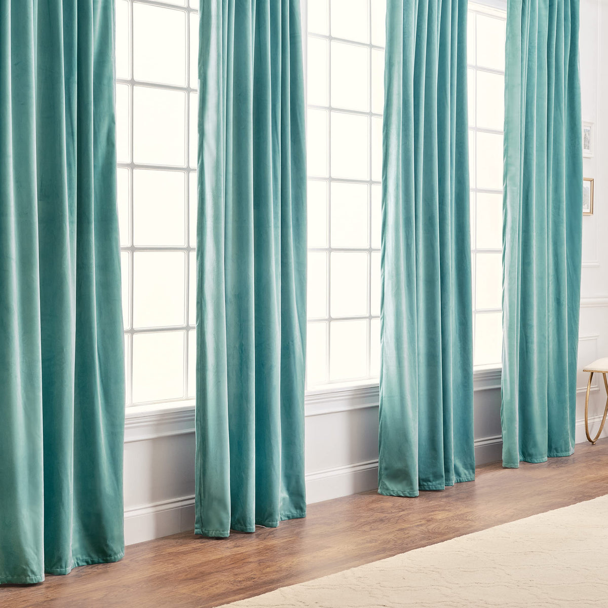 Chanasya Premium 2-Panel Blackout Velvet Curtains - Classy & Solid Drapes For Living Room Or Bedroom - 52' X 96' - Sage