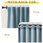 Nicetown Faux Linen Mist Blue Curtains For Living Room, Pinch Pleated Curtains Room Darkening Window Treatments Thermal Drapes L