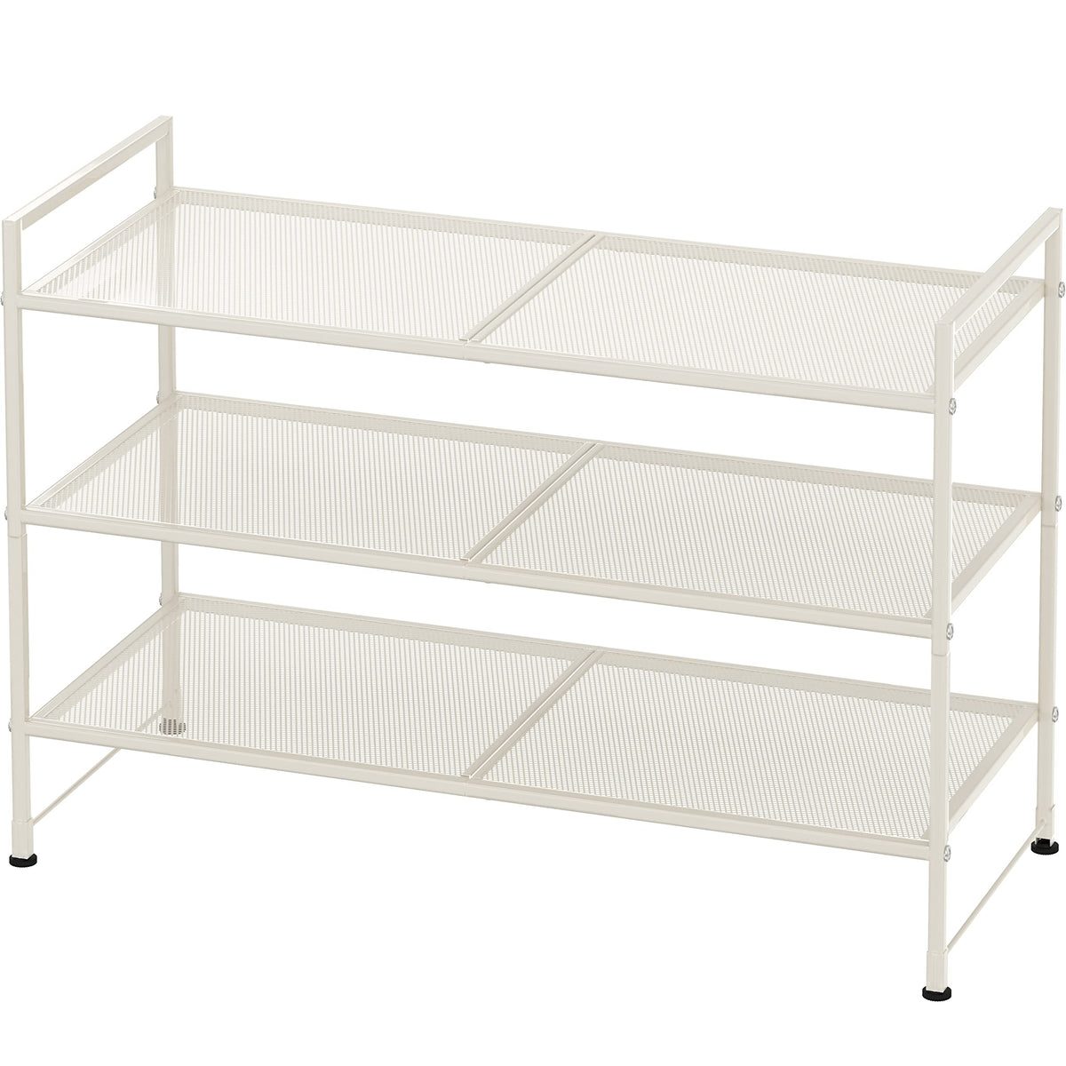 Simple Houseware Stackable Mesh Shoe Rack, White