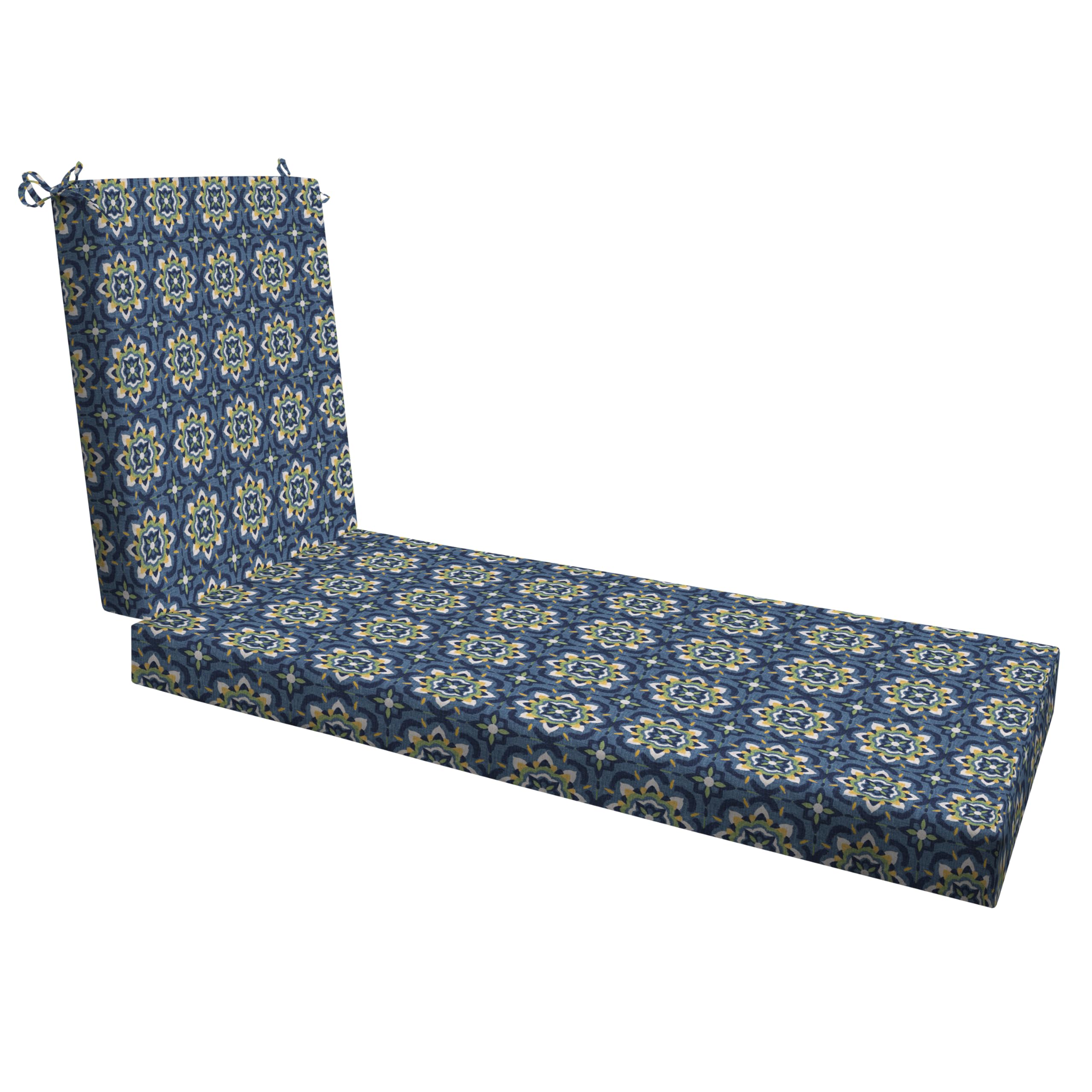 Honeycomb Outdoor Chaise, 22.5' W X 70' L, Medina Medallion Patio Cushion