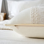 Mayler Yee Throw Pillow Covers Set Of 2 For Boho Living Room, Soft Cotton & Linen, Macrame Lumbar Pillow Cases For Sofa Bed Couc