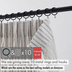 Limon Home Cafe Curtains Gray And Nature 45 Inch Length For Small Windows Grey Striped Curtain For Country Cafe Look Privacy Lig