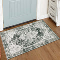 Moynesa Ultra-Thin Washable Area Rug - 2x3 Small Grey Front Door Rug Kitchen Mat, Non Slip Non Shedding Pet Friendly Bathroom Ca