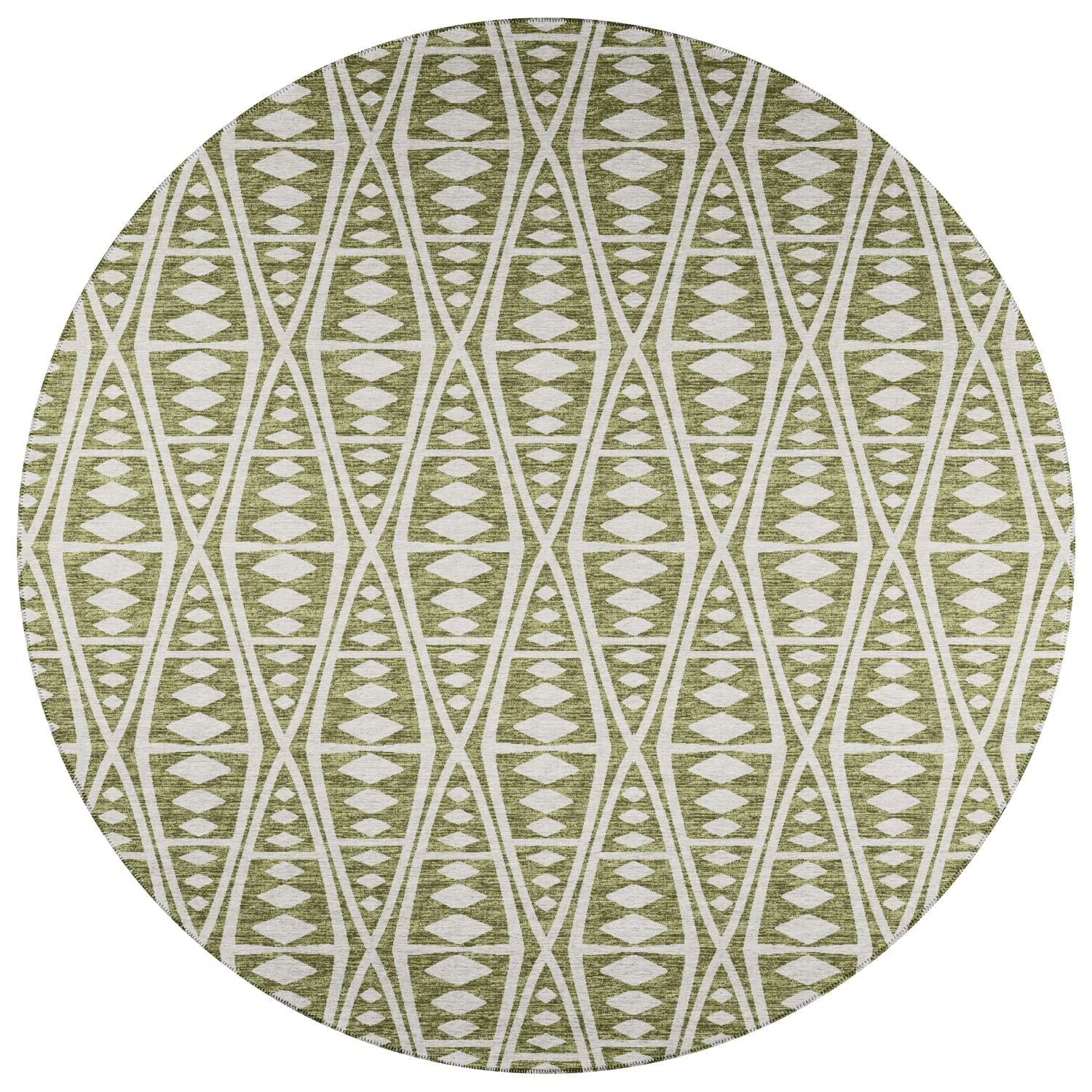Sedona Sn6 Green Southwestern Rug Round 6' X 6'