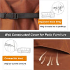 Nettypro Patio V-Shaped Sectional Lounge Set Cover Waterproof (V-100 Lx100 Dx30 H)