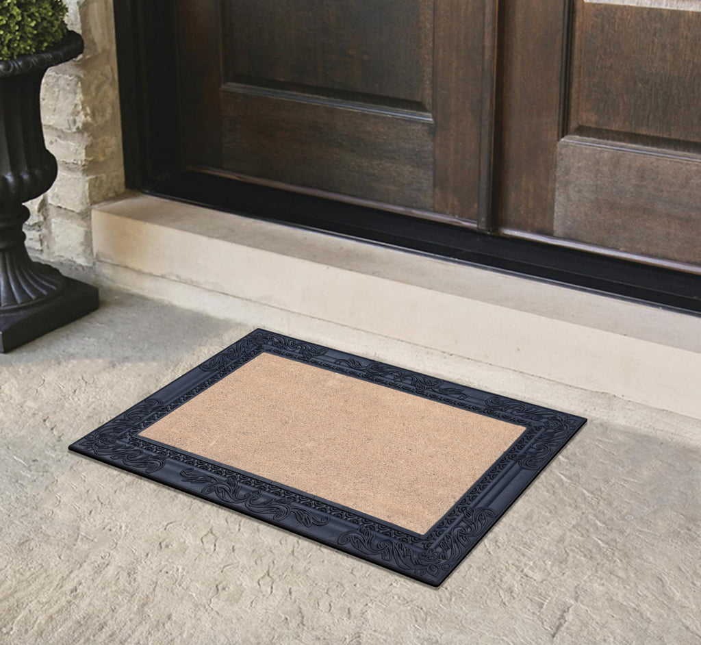 A1Hc Natural Coir And Rubber Door Mat, 24X36, Thick Durable, Heavy Duty, Thin Profile Door Mat, Easy To Clean, Long Lasting, Fro