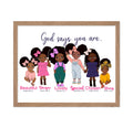 Poster Master God Says You Are Poster - Bible Verse Print - African American Art - Afro Girls Art - Gift for Men, Women & Parent