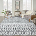 KUTA Moroccan 8x10 Rugs for Living Room Grey, Washable Rug Boho Area Rug Non-Slip, Ultra Soft Geometric Tribal Traditional Farmh