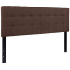 Flash Furniture Bedford Tufted Upholstered Queen Size Headboard In Dark Brown Fabric