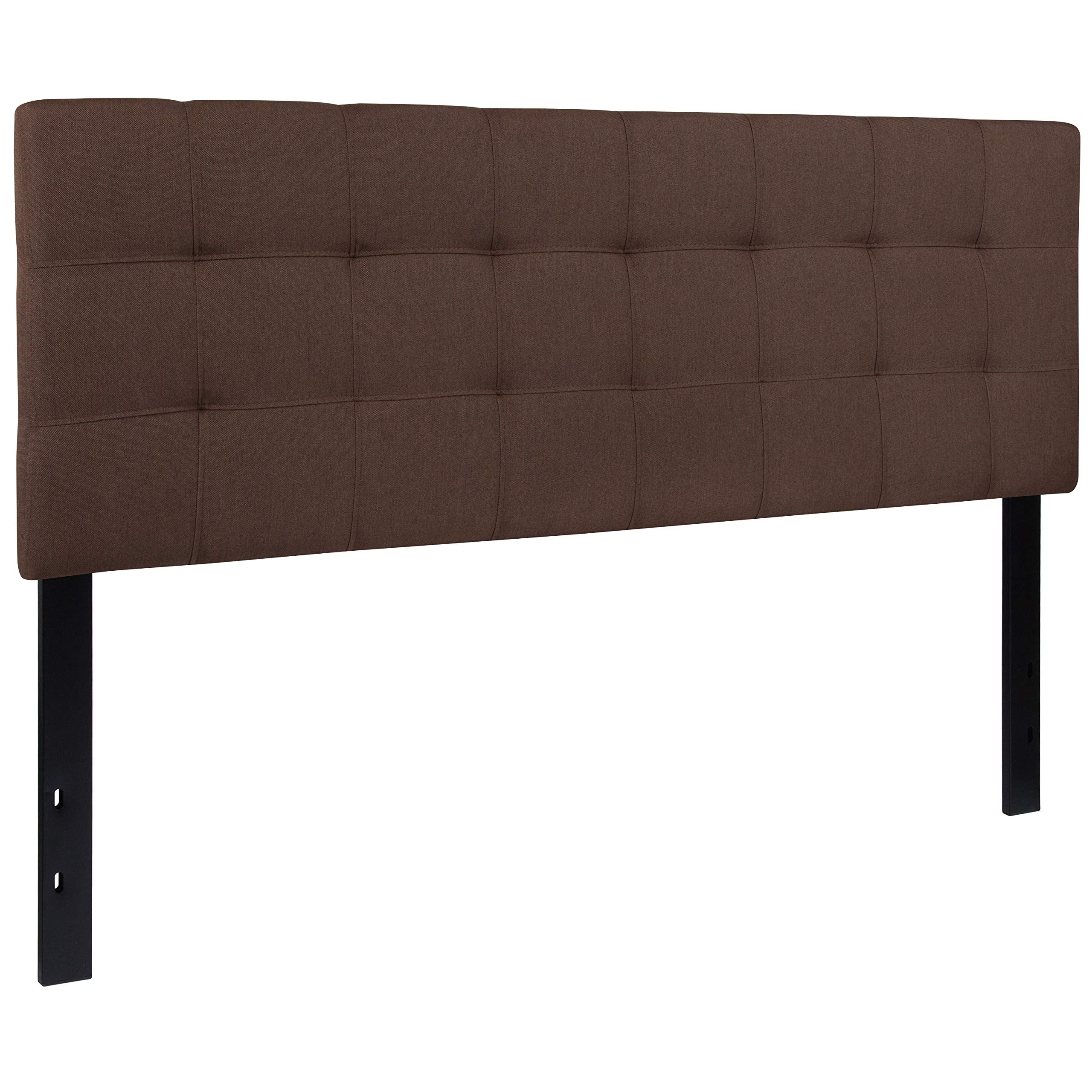 Flash Furniture Bedford Tufted Upholstered Queen Size Headboard In Dark Brown Fabric