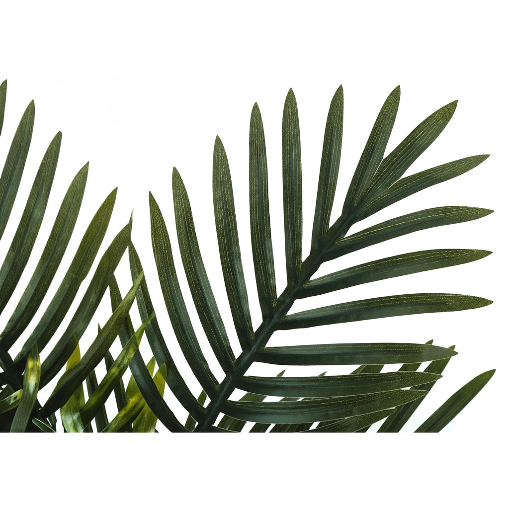 Monarch Specialties I 9501 Artificial Plant, 20' Tall, Palm, Indoor, Faux, Fake, Table, Greenery, Potted, Real Touch, Decorative, Green Leaves, Black Pot