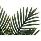 Monarch Specialties I 9501 Artificial Plant, 20' Tall, Palm, Indoor, Faux, Fake, Table, Greenery, Potted, Real Touch, Decorative, Green Leaves, Black Pot