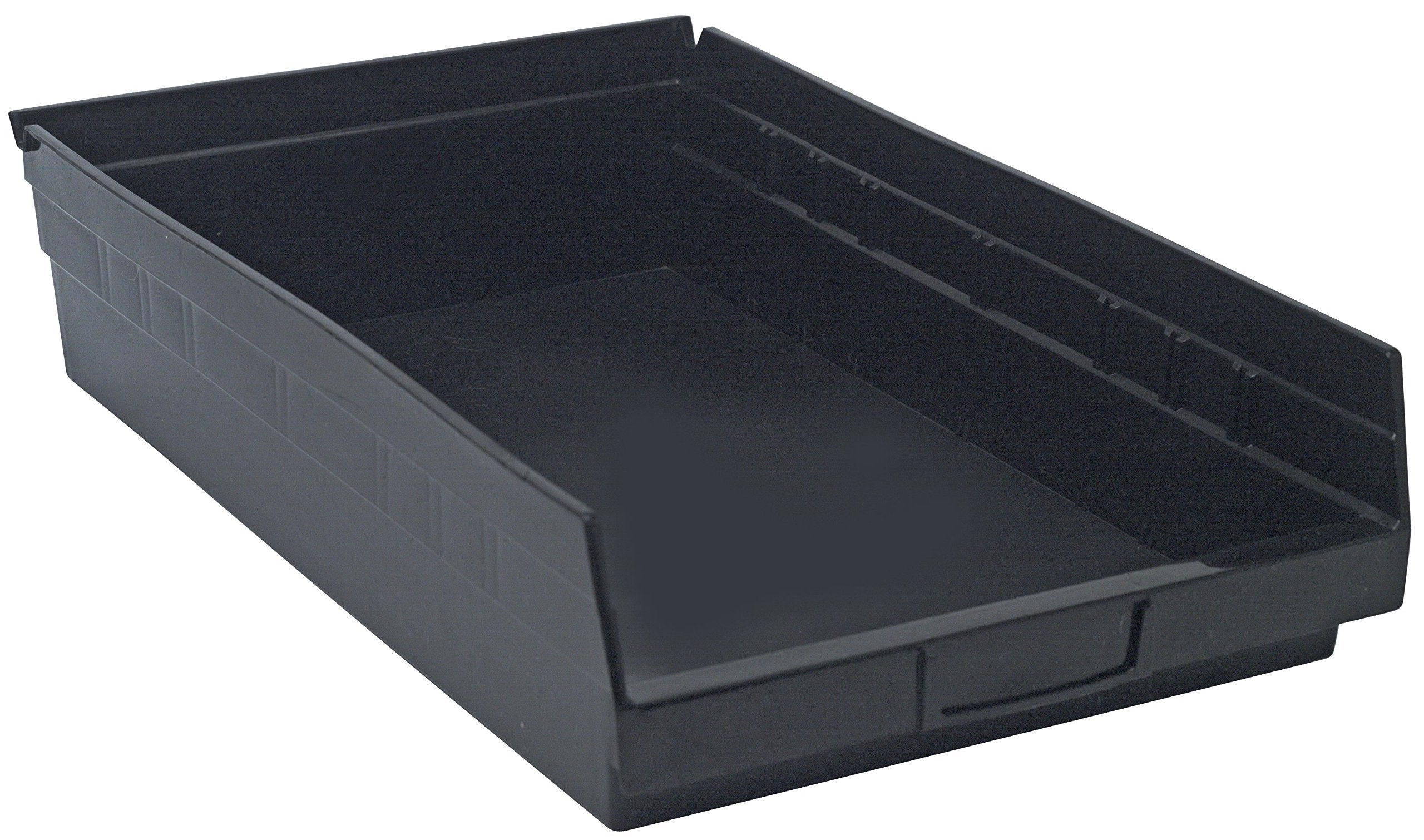 Quantum Storage Systems Quantum Storage QSB110BK 8-Pack 4 Hanging Plastic Shelf Bin Storage Containers, 17-7/8 x 11-1/8 x 4, Bla