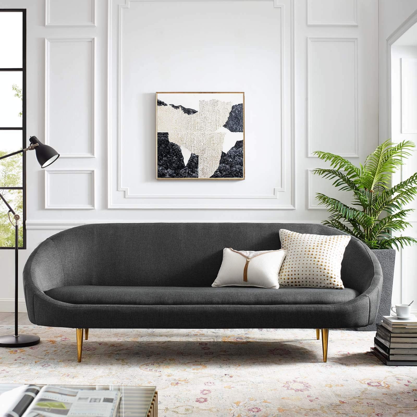 Modway Sublime Channel Tufted Curve Back Sofa - Thumbnail 2