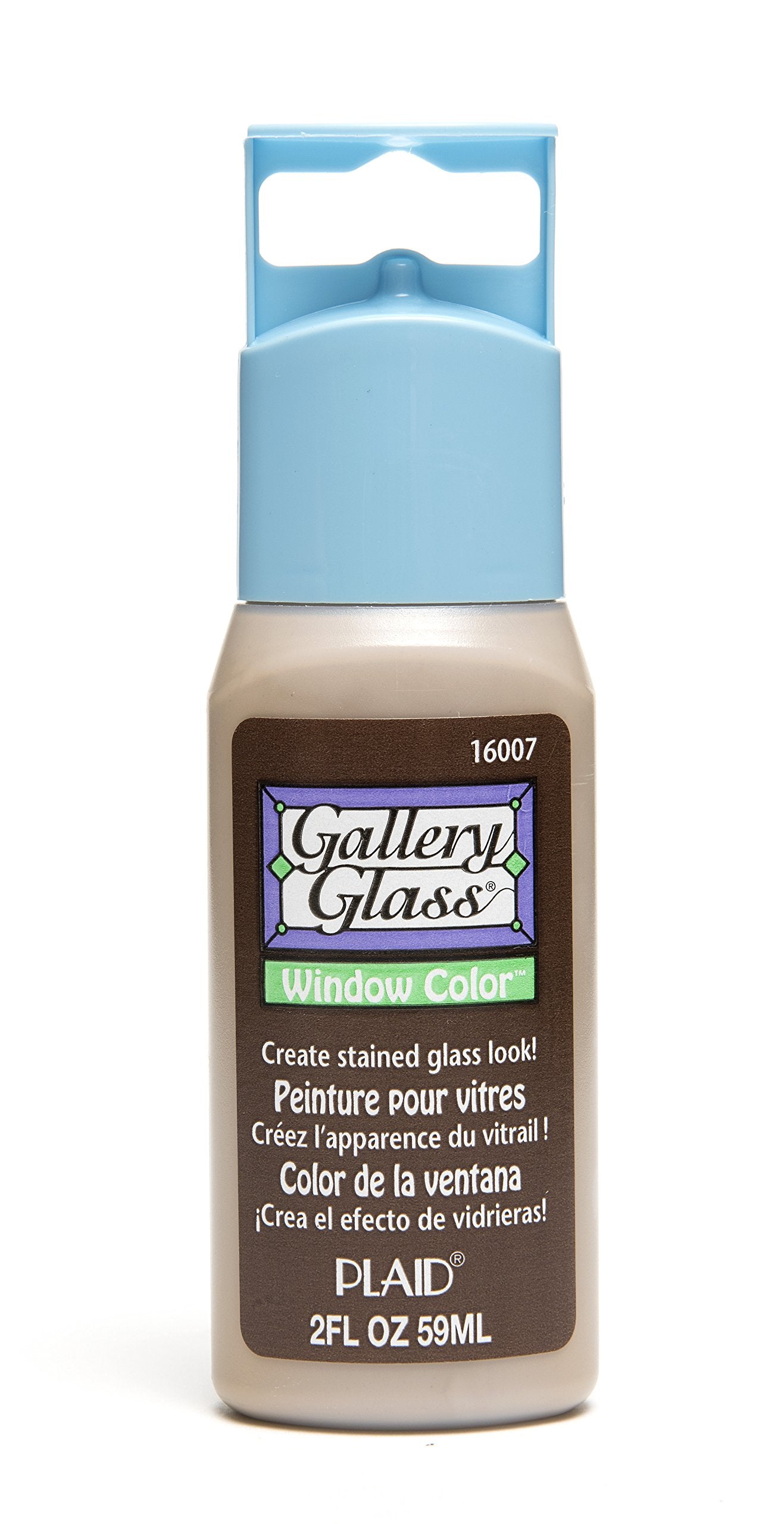 Gallery Glass Plaid Gallery Glass Window Color in Assorted Colors (2 oz), 16007, Cocoa Brown