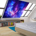 Blacklight Galaxy Tapestry For Bedroom Aesthetic Space Starry Sky Stars Universe Backdrop Black Light Poster Decor Wall Hanging