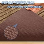 Freadem Runner Rugs 2' X 58' Indoor Outdoor Carpet Runner, Area Rugs With Anti-Slip Rubber Backing For Aisle Hallway Balcony Gar