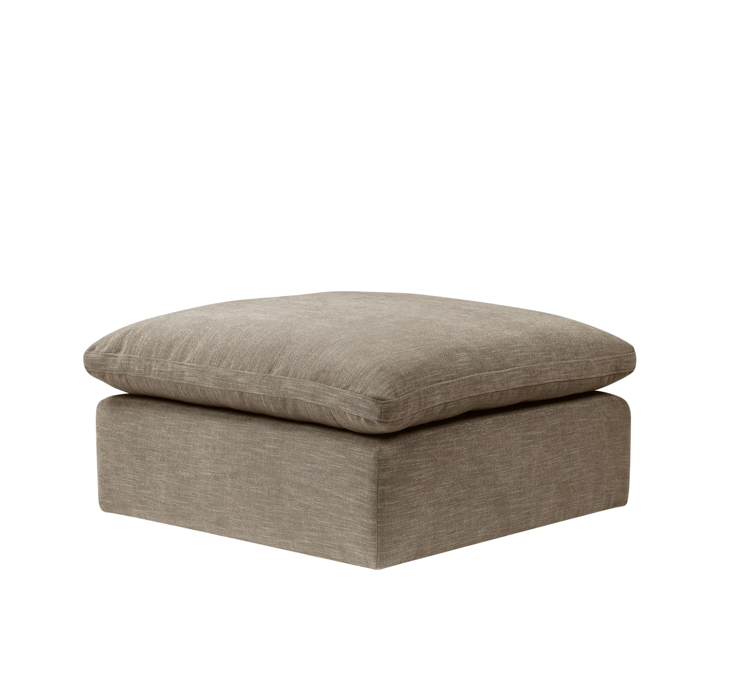 Acme Furniture Linen Upholstery Modular Ottoman, Beige